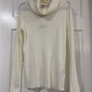 Zara Cream Cowl Neck Sweater